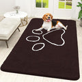 OLANLY Dog Door Mat for Muddy Paws 59x35, Paw Print Design, Absorbs Moisture by OLANLY