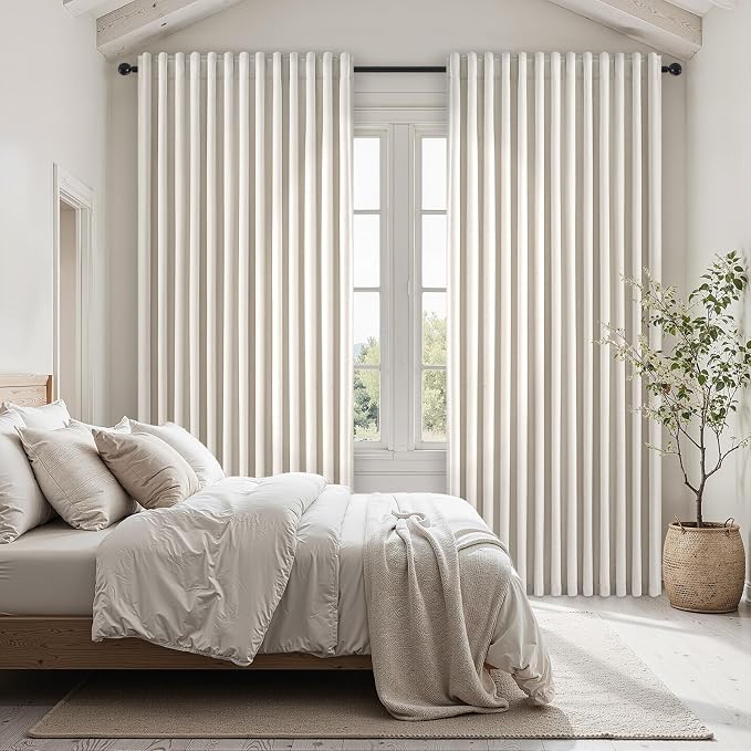 Extra Wide 100 Inch Length Blackout Curtains & Drapes 84 Inches Long 2 Panels - Image 7