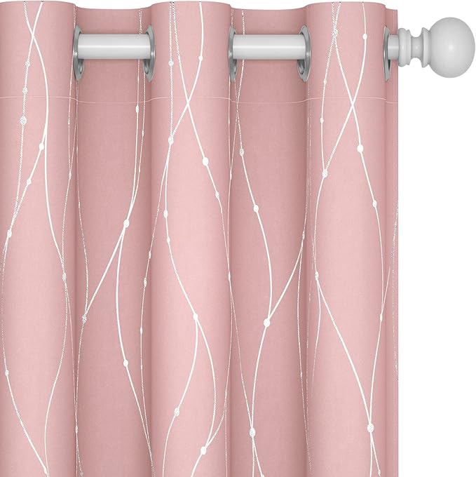 Deconovo Pink Blackout Curtains by Deconovo