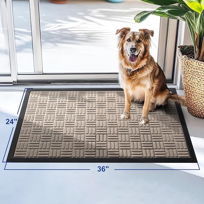 Mibao Front Door Mat, Heavy Duty Durable Welcome Mat - Image 2