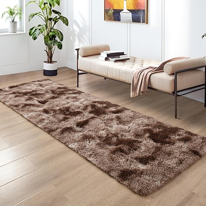Tepook Fluffy Runner Rugs for Bedroom Aesthetic 2x6 Feet, Shag Soft Bedside Rug - Image 3