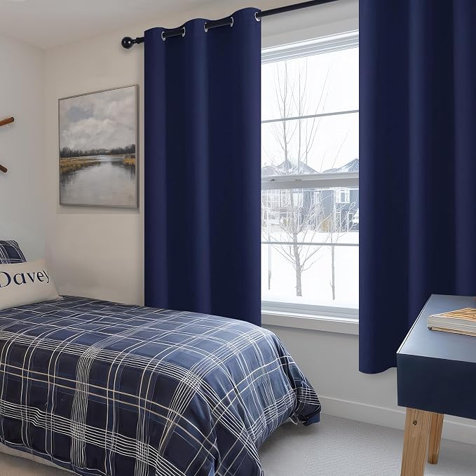 Blackout Curtains for Bedroom, 42 x 63 Inch, 2 Panels | Thermal Insulated - Image 6