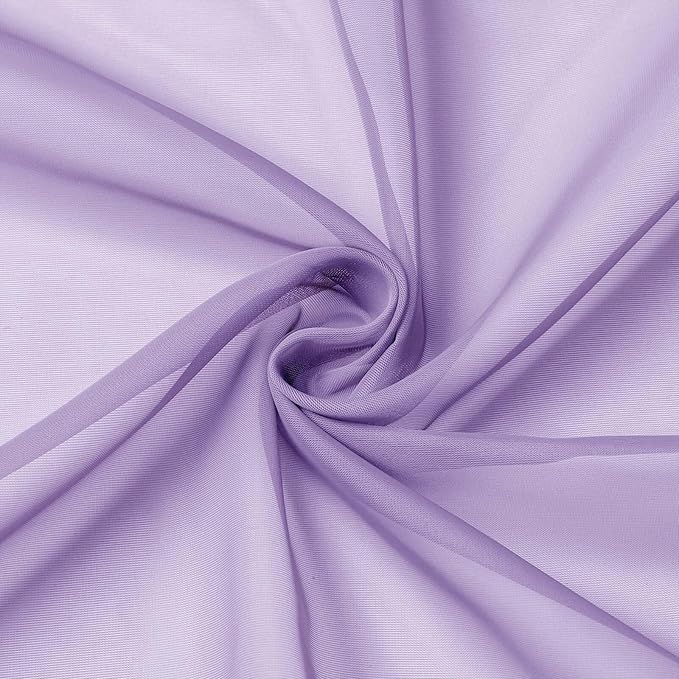 Lavender Valances for Windows, Lavender Sheer Curtains 14 Inch Length 2 Pack - Image 9