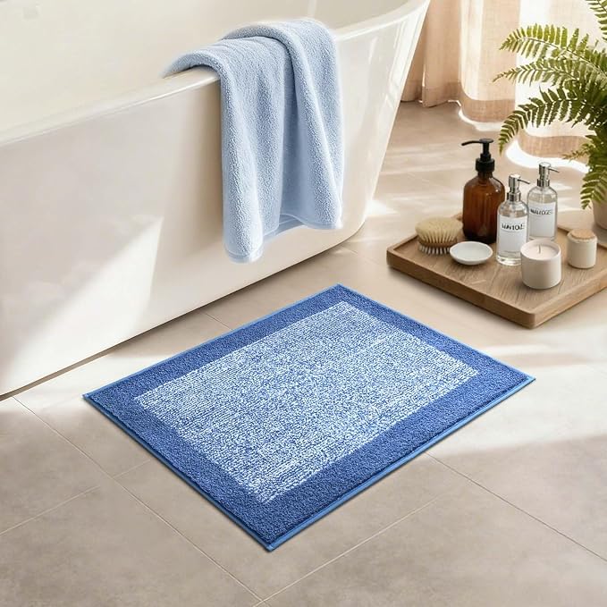 Bathroom Rugs 24x17 Non Slip Washable, Soft Absorbent Quick Dry Mats - Image 3