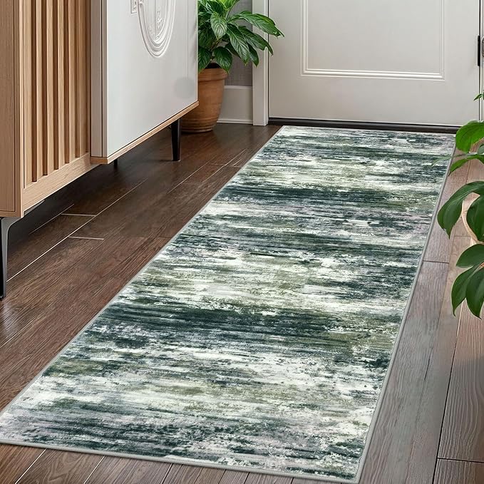 KOZYFLY Kitchen Runner Rug for Hallway Non-Slip Modern Abstract Runner Rug 2x5 by KOZYFLY