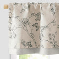 jinchan Floral Curtain Valance for Windows 16 Inch Linen Valance for Kitchen by JINCHAN