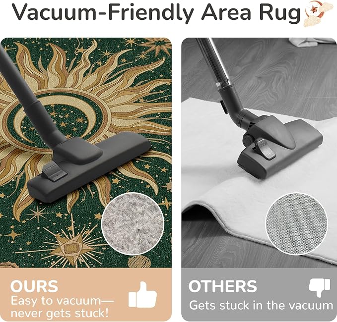 Vacuum-Friendly, 5x7 Washable Area Rug - Image 5