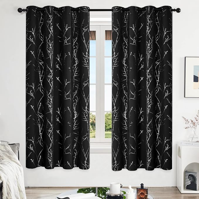 Deconovo Black Blackout Curtains, Thermal Insulated Soundproof Privacy Curtain - Image 2
