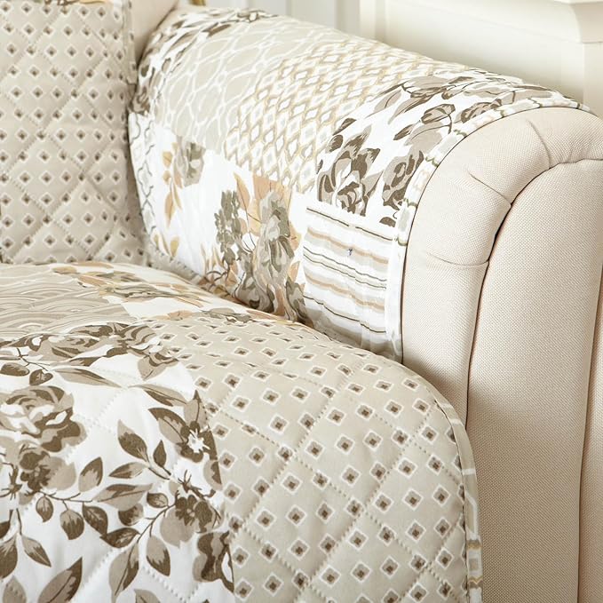 Great Bay Home Reversible Patchwork Recliner Cover - Image 4