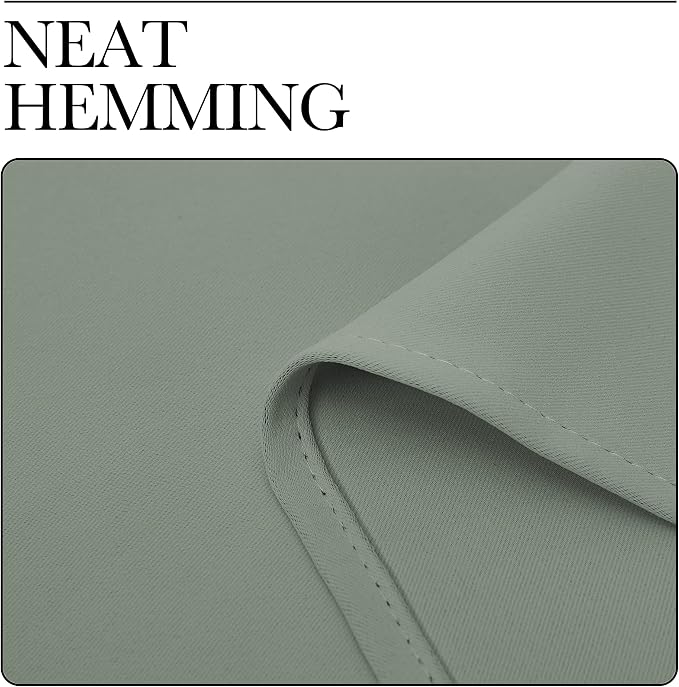 NICETOWN Greyish Green Blackout Curtains 120" Long - Image 7
