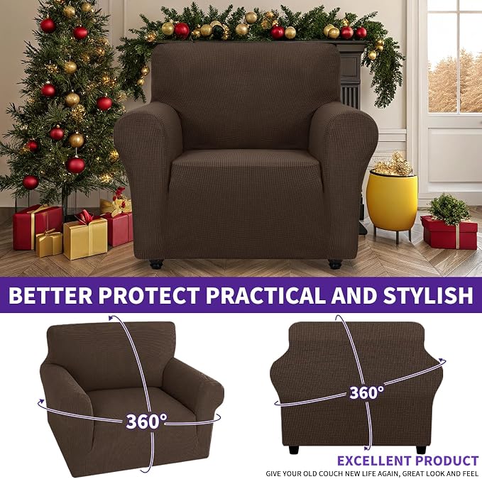 ZNSAYOTX Super Stretch Chair Slipcover Universal Sofa Chair Covers - Image 2