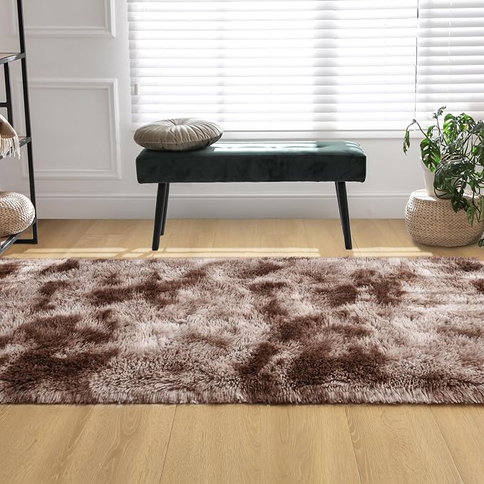 Tepook Fluffy Runner Rugs for Bedroom Aesthetic 2x6 Feet, Shag Soft Bedside Rug - Image 5