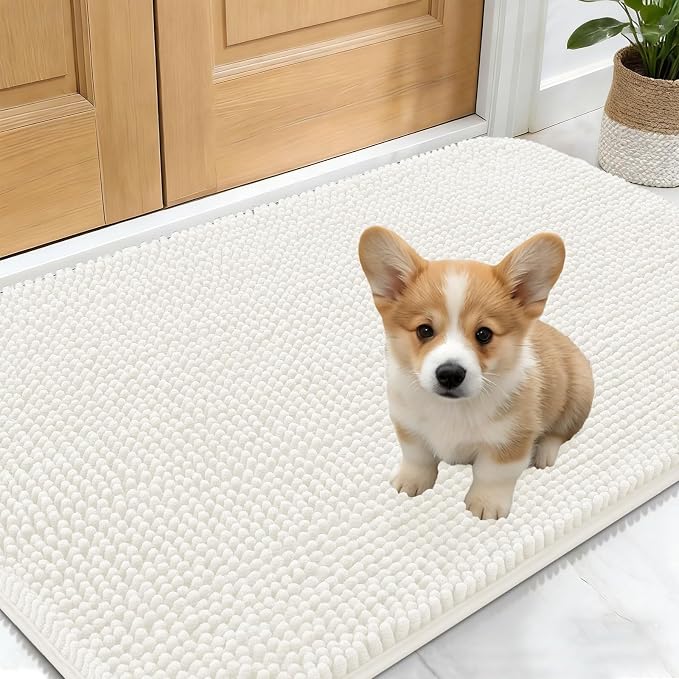 OLANLY Dog Door Mat for Muddy Paws 30x17, Absorbs Moisture and Dirt, Absorbent by OLANLY