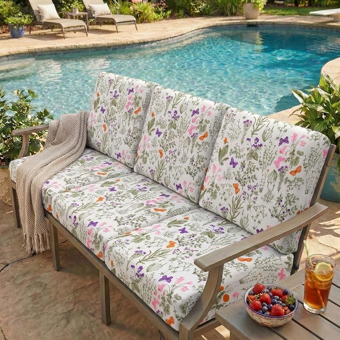 hyha Printed Couch Cushion Covers, Floral Sofa Covers Washable - Image 7