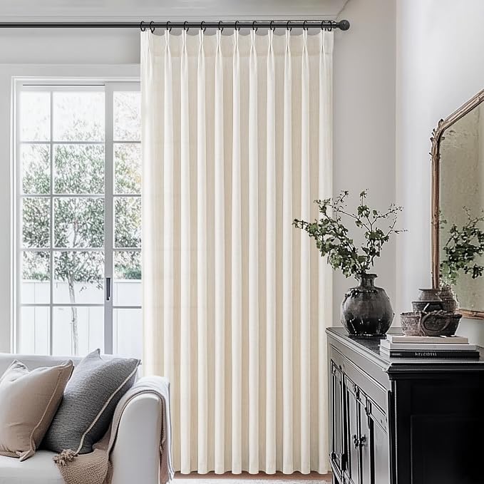 Cream 70 Inch Extra Wide Curtains 102 Inch Long - Image 6