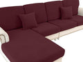 Couch Cushion Covers for Sectional Sofa L Shape Washable Separate Seat Chaise by LA+MEACK