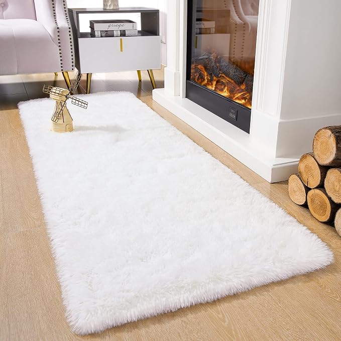 Chicrug Soft Runner Rug for Bedroom Living Room Plush Fluffy Rugs 2x6 Feet - Image 2