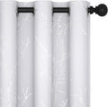 Deconovo Greyish White Curtains, Room Darkening Short Curtain, Thermal by Deconovo