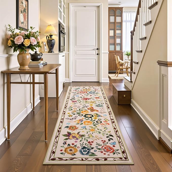 Rugflix 2x6 Runner Rug for Hallway, Washable Kitchen Runner Non Slip, Soft Low by RugflixAreaRugs