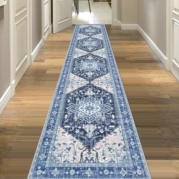 Yamaziot Washable Runner Rug, 2x10 Non-Slip Boho Vintage Hallway Rug Runner - Image 7