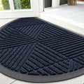 Smiry Half Circle Front Door Mat Outside Entrance, Heavy Duty Sturdy Natural by Smiry