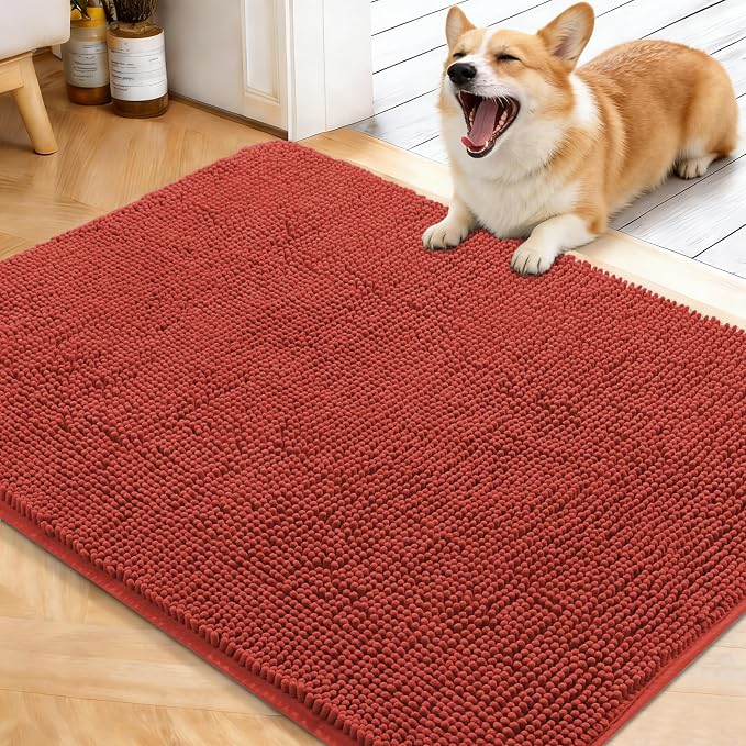 OLANLY Dog Door Mat for Muddy Paws 40x32, Absorbs Moisture and Dirt, Absorbent by OLANLY