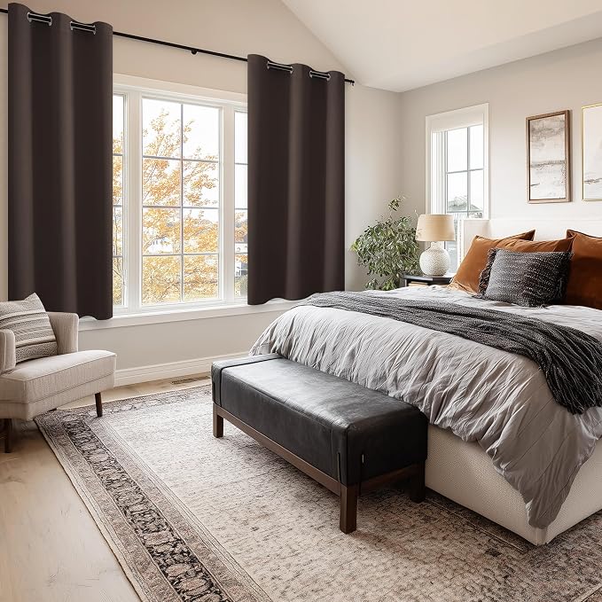 Blackout Curtains for Bedroom, 2 Drape Panels, 38 x 54 Inch | Thermal Insulated - Image 6