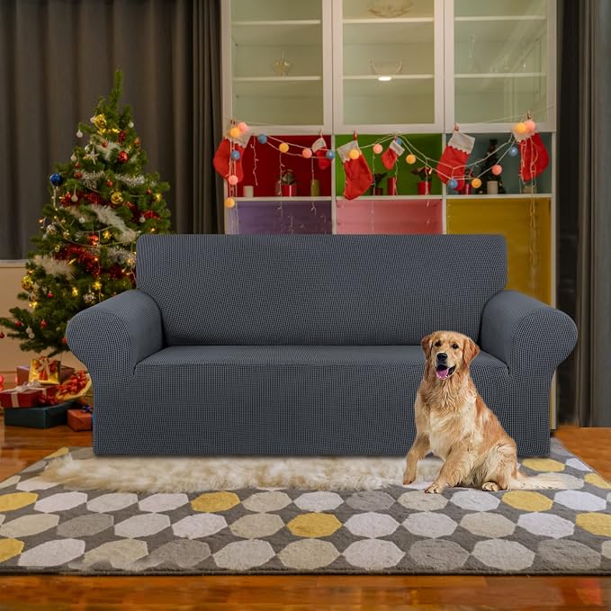 KEKUOU Stretch Loveseat Sofa Cover Slipcover, Couch Covers - Image 2