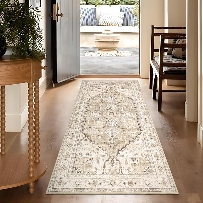 Yamaziot Washable Runner Rug, 3x6 Non-Slip Boho Vintage Hallway Rug - Image 7