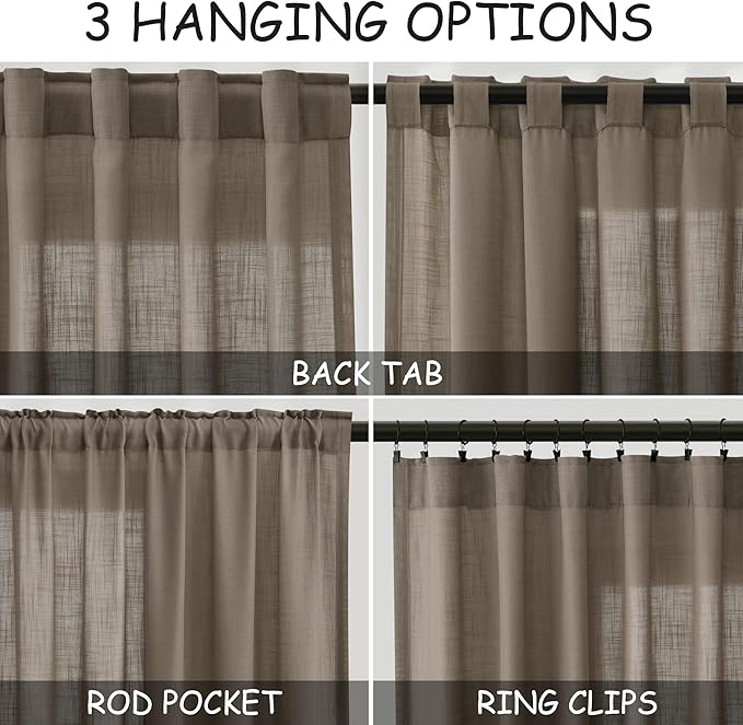 Extra Long Curtains 2 Panels 102 Inches Long - Image 3