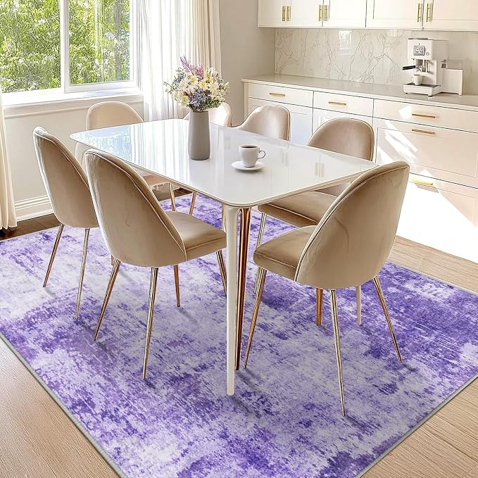 Washable Area Rugs 6'x9' Non-Slip Modern Abstract Soft - Image 9