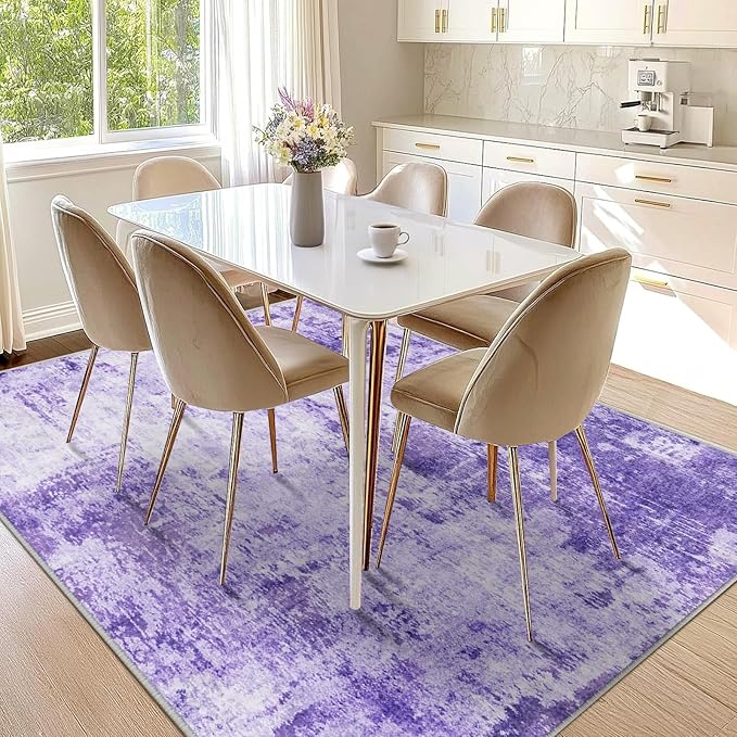 Washable Area Rugs 8'x10' Non-Slip Modern Abstract Soft - Image 9