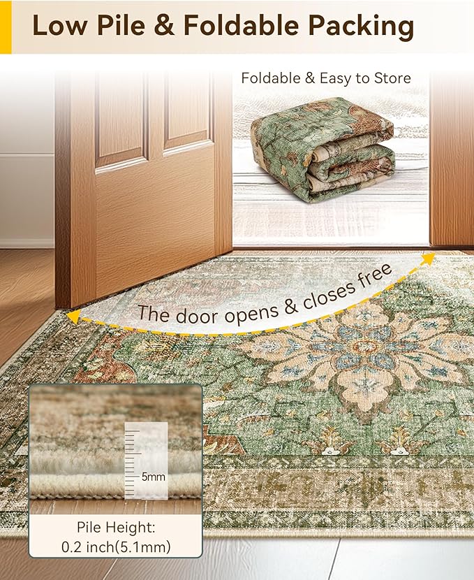 Area Rugs 2'x4' Kitchen Rugs Entry Rug Small Rugs - Image 5