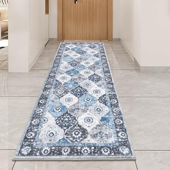 HEBE Hallway Runner Rug 2'x6' Washable Vintage Distressed Area Rugs Non Slip - Image 7
