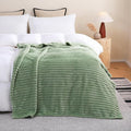 Sage Green Fleece Throw Blanket 50”×70” by linecooo