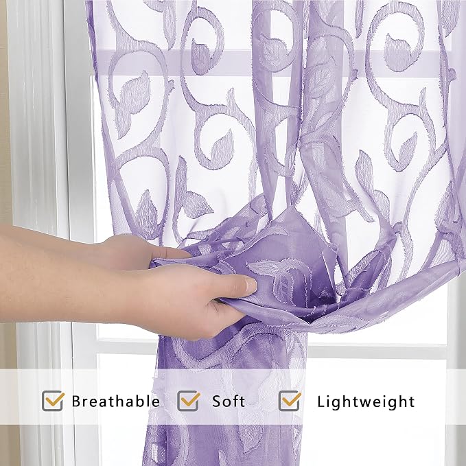 OWENIE Furman Sheer Curtains 84 inches Long - Image 6