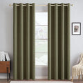 MIULEE Linen Texture Curtains for Bedroom Solid 100% Blackout Thermal Insulated by MIULEE