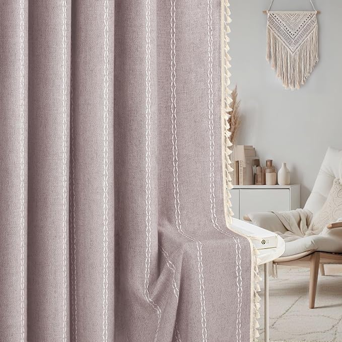 Purple Boho Blackout Curtains 2 Panels 84 Inch - Image 6