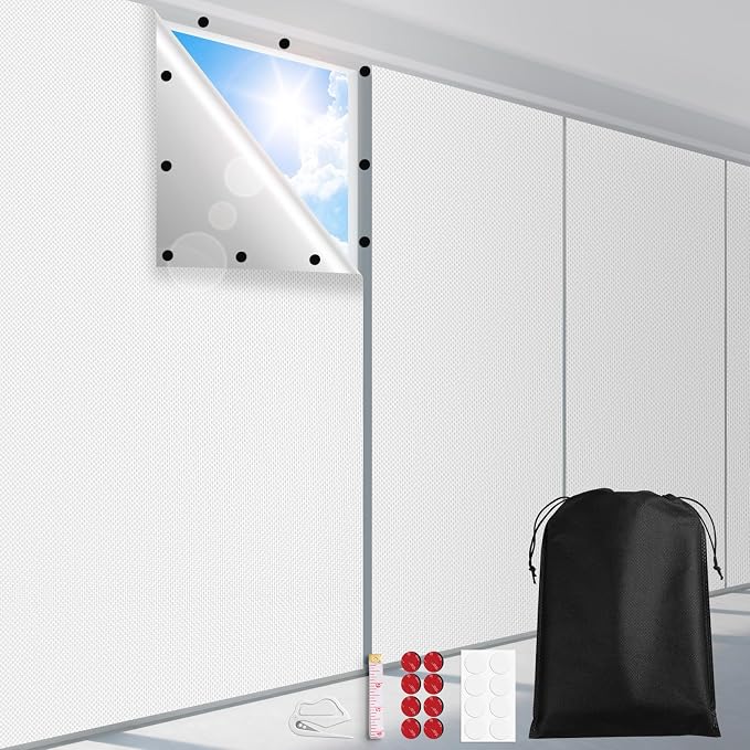 FADOTY Blackout Curtains for Bedroom, Portable 100% Black Out Window Cover Film by FADOTY