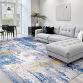 Washable Area Rugs 10'x14' Non-Slip Modern Abstract Soft by RELEANY