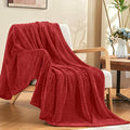 inhand Fleece Twin Blanket for Bed Ruby red Throw Blanket for Couch Super Soft by inhand