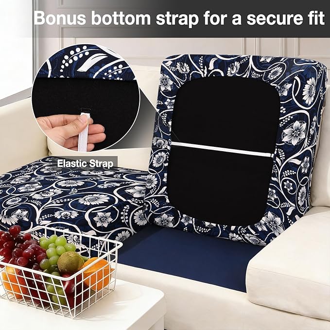 hyha 14Pcs Patio Cushion Covers, Stretch Outdoor Couch Cushion Covers - Image 4