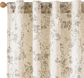 Lazzzy Floral Linen Curtains Farmhouse Extra Long Curtain by Lazzzy