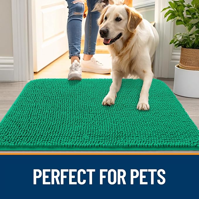 OLANLY Dog Door Mat for Muddy Paws 30x20, Absorbs Moisture and Dirt, Absorbent - Image 6