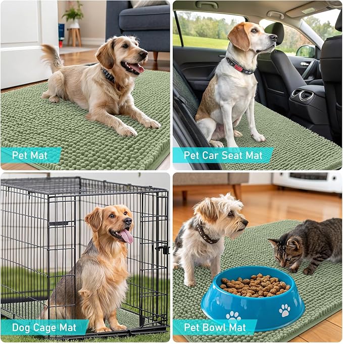 OLANLY Dog Door Mat for Muddy Paws 59x35, Absorbs Moisture and Dirt, Absorbent - Image 7