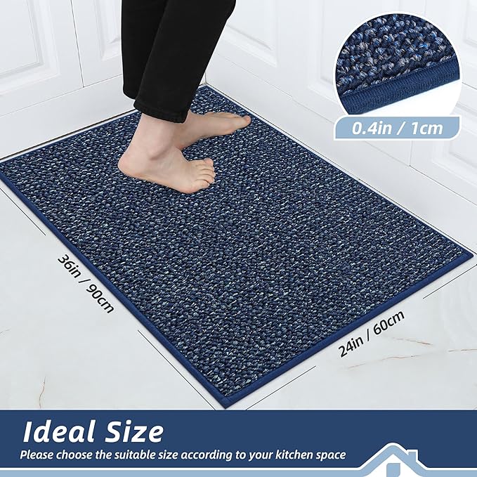 BEQHAUSE Kitchen Rugs 24"x36", Non-Slip Kitchen Mats - Image 2