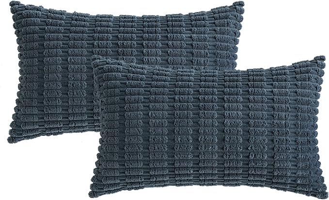 MIULEE Pack of 2 Corduroy Decorative Lumbar Throw Pillow Covers 20x12 Inch Soft - Image 9