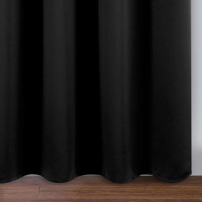 LEMOMO Black Thermal Blackout Curtains/38 x 84 Inch/Set of 2 Panels Room - Image 8