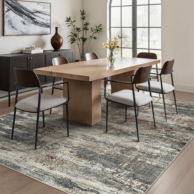 Area Rugs 5x7 for Living Room Bedroom, Modern Abstract Machine Washable Rug - Image 5