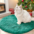 OLANLY Teal Green Round Rugs for Bedroom by OLANLY